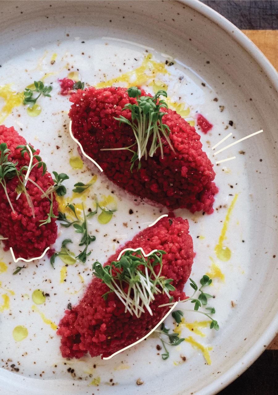 Rote Bete Couscous mit Orangenjoghurt